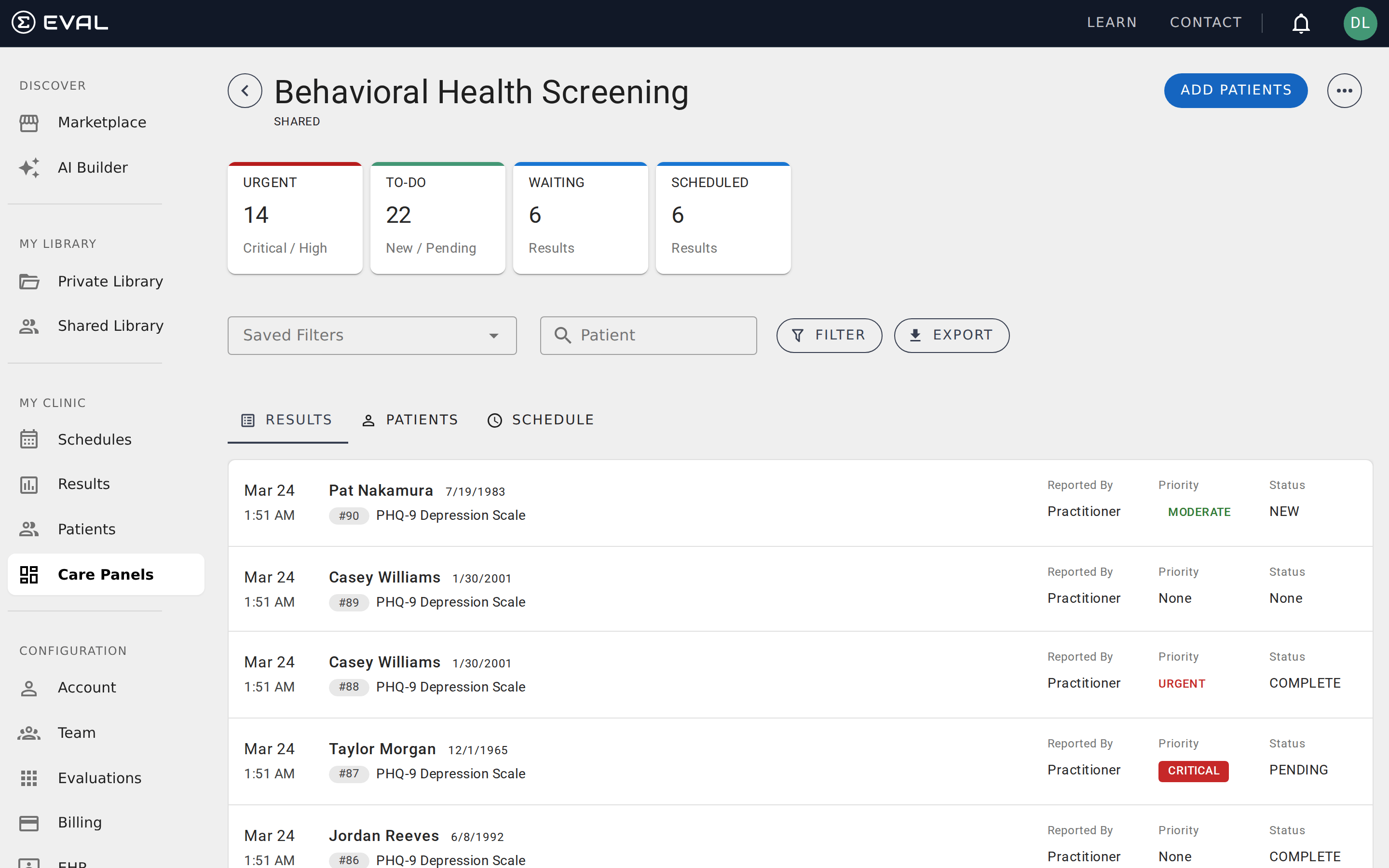 EVAL platform overview